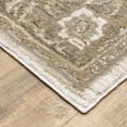thumbnail image 1 of 2' X 10' Beige And Ivory Oriental Power Loom Runner Rug, 1 of 4