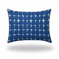 thumbnail image 1 of HomeRoots 12" X 16" Blue And White Enveloped Abstract Lumbar Indoor Outdoor Pillow Cover, 1 of 5