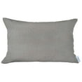 thumbnail image 1 of 12" X 20" Grey Solid Color Zippered Handmade Polyester Lumbar Pillow Cover, 1 of 3