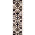 thumbnail image 1 of HomeRoots  12 ft. Ivory Quatrefoil Power Loom Distressed Stain Resistant Runner Area Rug - Ivory - 12 ft., 1 of 1