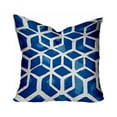 thumbnail image 1 of 12" X 12" Blue And White Zippered Geometric Throw Indoor Outdoor Pillow Cover, 1 of 3