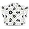 thumbnail image 1 of HomeRoots 555895 12 x 12 in. Black & White Lil Daisy Peel & Stick Removable Tiles, 1 of 1