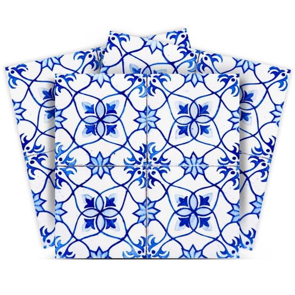 HomeRoots 555964 12 x 12 in. Blue Micro Peel & Stick Removable Tiles