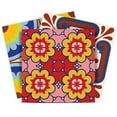 thumbnail image 1 of HomeRoots 555950 12 x 12 in. Pink, Red & Yellow Auguri Geo Peel & Stick Removable Tiles, 1 of 1
