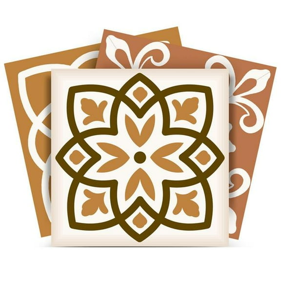 HomeRoots 556418 12 x 12 in. Snickerdoodle Mosaic Pop Peel & Stick Removable Tiles