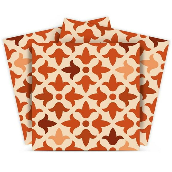 HomeRoots 555912 12 x 12 in. Terra Cotta Tango Peel & Stick Tiles