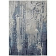thumbnail image 1 of HomeRoots  12 x 15 ft. Ivory Blue & Black Abstract Power Loom Distressed Rectangle Area Rug - Ivory Blue and Black - 12 x 15 ft., 1 of 1