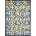 thumbnail image 1 of HomeRoots  12 x 15 ft. Ivory & Blue Damask Non Skid Indoor & Outdoor Rectangle Area Rug - Ivory and Blue - 12 x 15 ft., 1 of 1