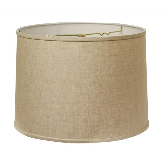 13" Dark Wheat Throwback Drum Linen Lampshade