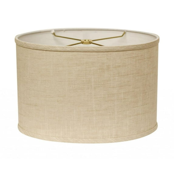 14" Light Wheat Throwback Oval Linen Lampshade