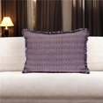 thumbnail image 1 of HomeRoots 529246 14 x 20 in. Purple & White Striped Cotton Throw Pillow with Fringe, 1 of 1