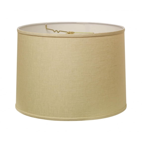 HomeRoots 470179 15 in. Throwback Drum Linen Lampshade Parchment Biege