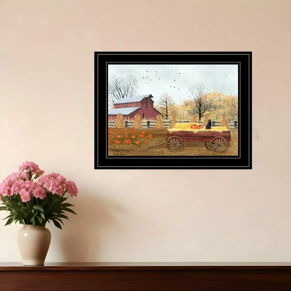 HomeRoots 15 x 19 x 1 in. Autumn Blessings 2 Black Framed Print Wall Art