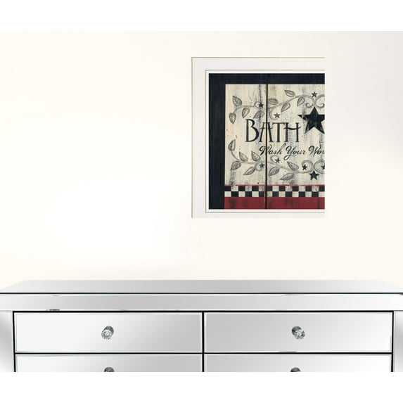 HomeRoots 15 x 19 x 1 in. Hot Bath 11 White Framed Print Wall Art - Set of 3