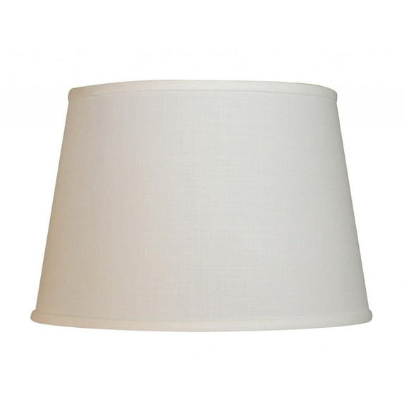 HomeRoots 16" White Rounded Empire Slanted Linen Lampshade