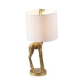 thumbnail image 1 of HomeRoots 17" Gold Textured Giraffe Table Lamp With White Drum Shade, 1 of 6