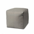 thumbnail image 1 of 17" Taupe Cube Geometric Indoor Outdoor Pouf Cover, 1 of 5