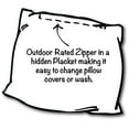 thumbnail image 1 of HomeRoots 17" X 17" Navy Blue And White Zippered Damask Throw Indoor Outdoor Pillow Cover, 1 of 6