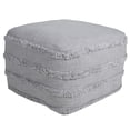 thumbnail image 1 of 18" Gray 100% Cotton Ottoman, 1 of 10