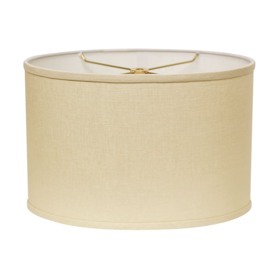 18" Parchment Biege Throwback Oval Linen Lampshade