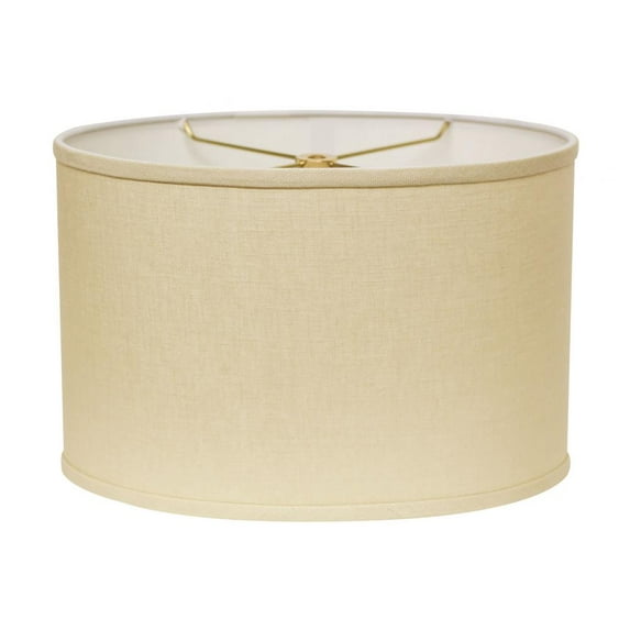 HomeRoots 18" Parchment Biege Throwback Oval Linen Lampshade