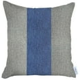 thumbnail image 1 of 18" X 18" Grey And Blue Geometric Zippered Handmade Polyester Throw Pillow Cover, 1 of 8