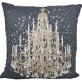 thumbnail image 1 of 18" X 18" Grey And White Abstract Zippered Polyester Throw Pillow, 1 of 6