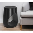 thumbnail image 1 of HomeRoots 556550 18 in. Black Solid Wood Round Mod Geo End Table, 1 of 1