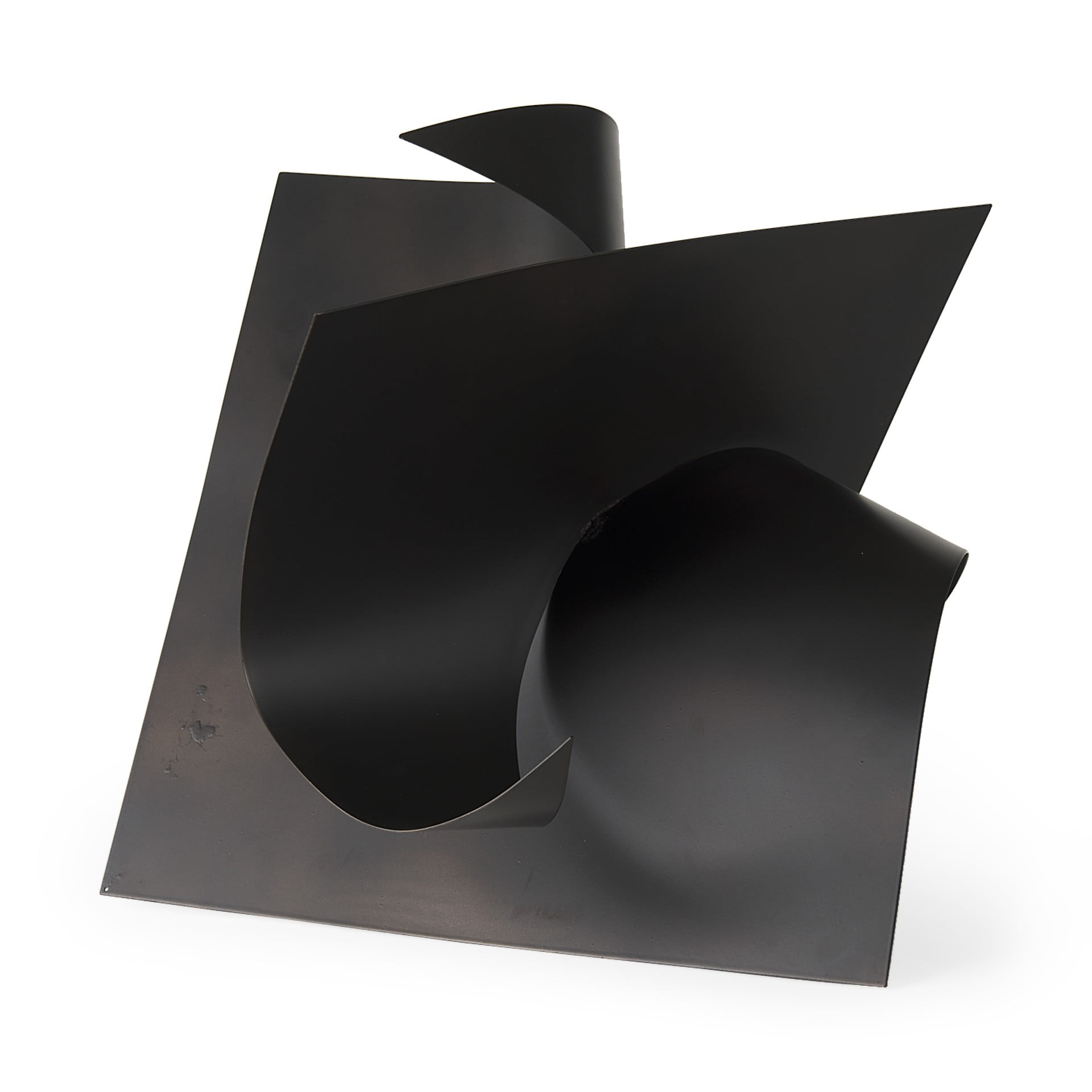 18" Black Metal Contemporary Abstract Sculpture