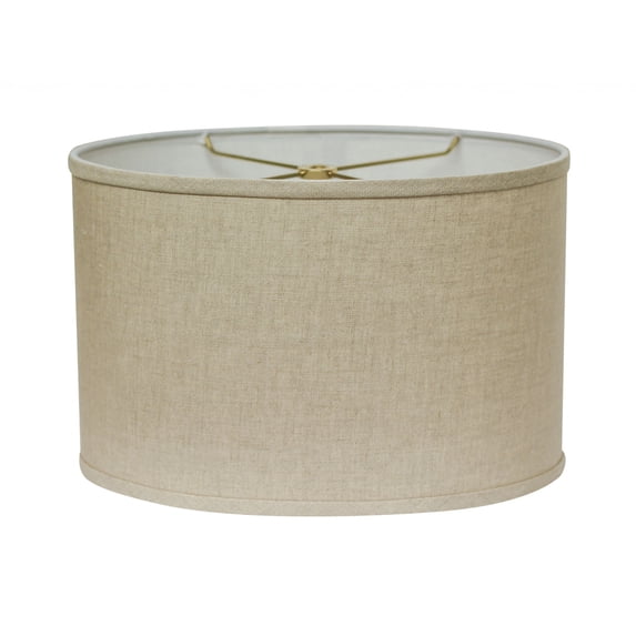 18" Parchment Biege Throwback Oval Linen Lampshade