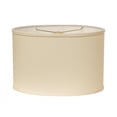 thumbnail image 1 of HomeRoots 470218 18 in. Throwback Oval No Slub Lampshade - Ivory, 1 of 5