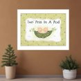 thumbnail image 1 of HomeRoots 18 x 14 x 1 in. Two Peas In A Pod White Framed Print Wall Art, 1 of 3