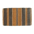 thumbnail image 1 of HomeRoots 573913 18 x 30 in. Brown & Black Coir Striped Outdoor Door Mat, 1 of 5
