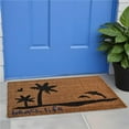 thumbnail image 1 of HomeRoots 555513 18 x 30 in. Brown & Black Coir Tropical Beach Life Outdoor Door Mat, 1 of 5