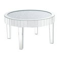 thumbnail image 1 of HomeRoots  18 x 32 x 32 in. Silver & Clear Glass & Manufactured Wood Round Mirrored Coffee Table, 1 of 5