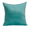 thumbnail image 1 of 18" X 7" X 18" Transitional Aqua Solid Pillow Cover With Poly Insert, 1 of 3