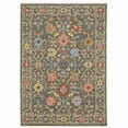 thumbnail image 1 of 2' x 3' Blue and Gray Oriental Power Loom Area Rug, 1 of 5