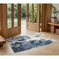 thumbnail image 1 of 2' X 3' Blue Wool Floral Tufted Handmade Area Rug, 1 of 10