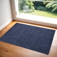 thumbnail image 1 of 2' X 3' Blue Wool Hand Woven Stain Resistant Area Rug, 1 of 10
