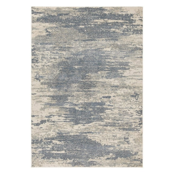 HomeRoots 2' X 3' Gray Abstract Power Loom Area Rug