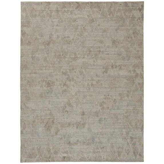 2' X 3' Gray And Taupe Abstract Hand Woven Area Rug