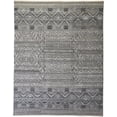 thumbnail image 1 of 2' X 3' Gray Ivory And Blue Geometric Hand Knotted Area Rug, 1 of 5