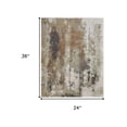 thumbnail image 1 of HomeRoots 513168 2 x 3 ft. Orange Purple & Green Abstract Power Loom Rectangle Area Rug, 1 of 3