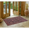 thumbnail image 1 of 2' X 3' Red Orange And Blue Floral Power Loom Area Rug, 1 of 10