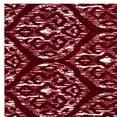 thumbnail image 1 of 2' X 4' Red And White Ikat Tufted Washable Non Skid Area Rug, 1 of 2