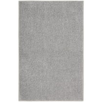 HomeRoots 2' X 4' Silver Grey Non Skid Indoor Outdoor Runner Rug