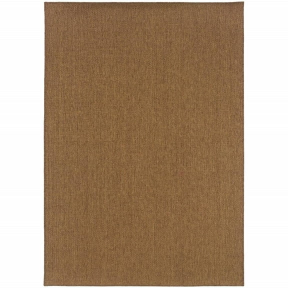 HomeRoots 2' X 4' Tan Stain Resistant Indoor Outdoor Area Rug