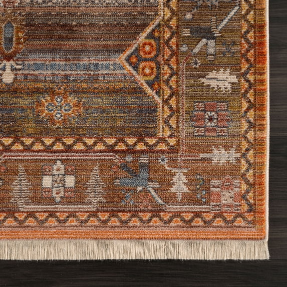 2' X 3' Brown Southwestern Area Rug