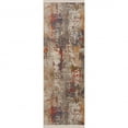 thumbnail image 1 of 2' X 6' Gray Abstract Distressed Runner Rug, 1 of 8