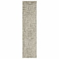 thumbnail image 1 of 2' X 8' Beige And Ivory Geometric Power Loom Runner Rug, 1 of 5